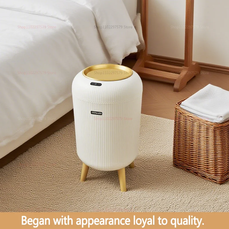 Cubo de basura con Sensor inteligente de 10L, funciona con pilas, tapa automática, baño abierto, cocina, sala de estar, cubo de basura para el hogar inteligente