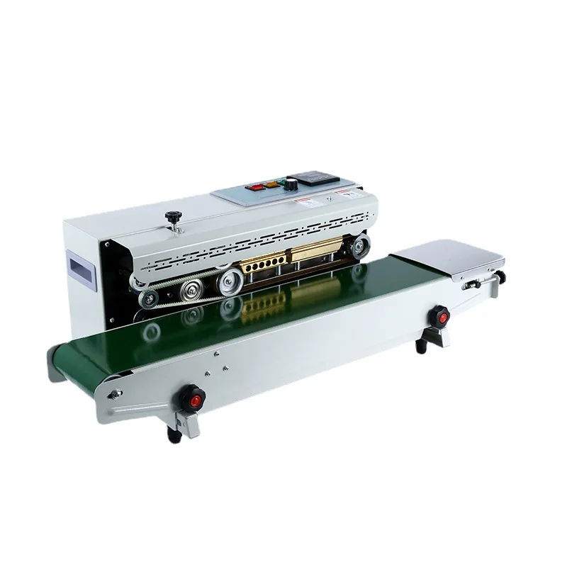 Continuous Sealing Machine FR900 Automatic Packing Machine aluminum foil lid Continuous Band Sealer manual horizontal sealer