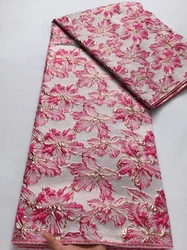 Kalume Jacquard Brocade Lace Fabric 2025 New Damask Nigerian French Tulle Lace Fabric for Sewing African Party Dresses F4188