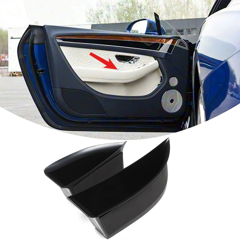 

2pcs Door Pull Insert Storage Cubby Storage Box mobile phone box Fits for Bentley Continental 2018+interior tool accessories