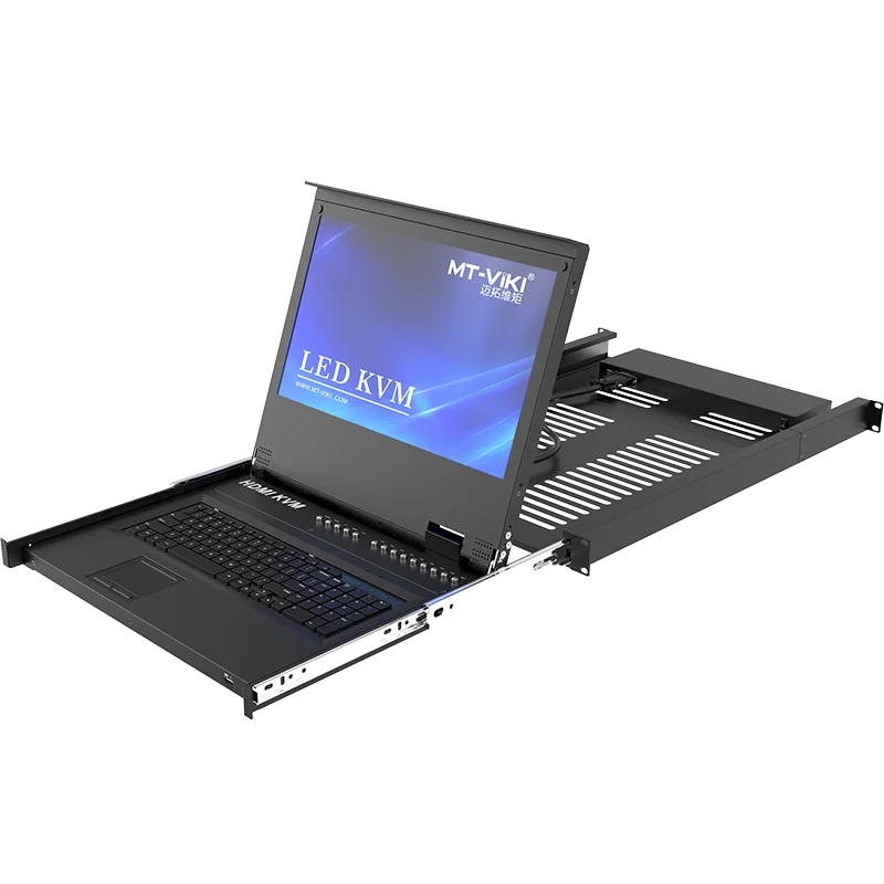 

17.3" LED KVM Console 8 Port, MT-VIKI 1920*1080 Rackmount KVM Drawer For 1U 19" Server Rack,17.3 Inch LCD KVM Switch
