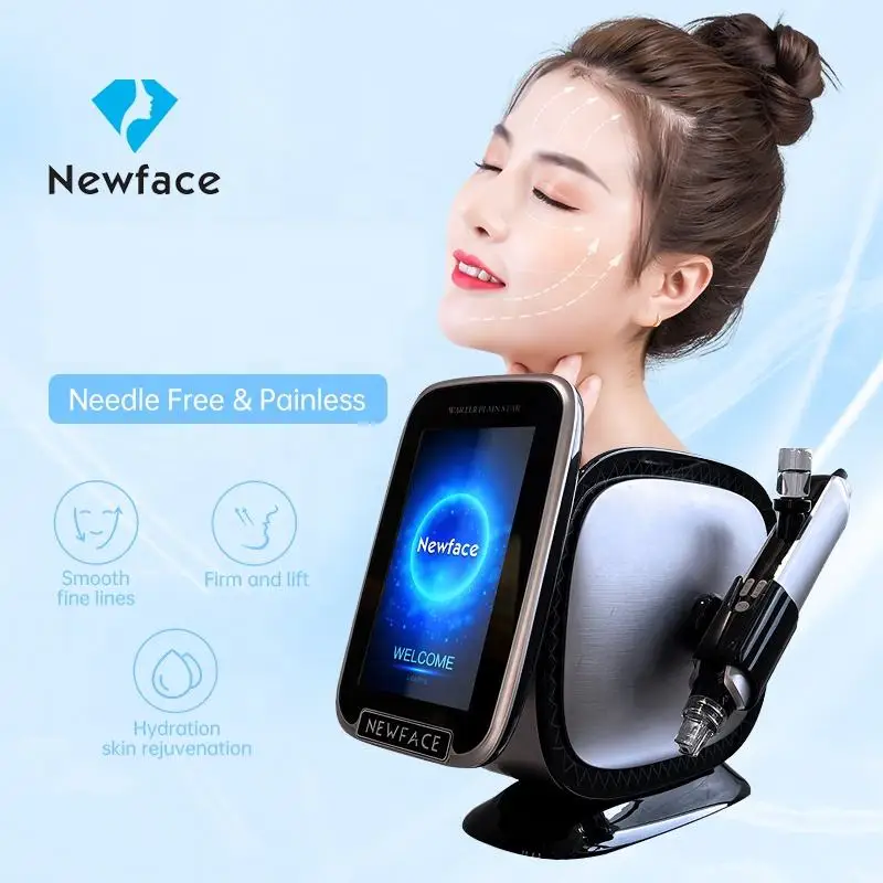 NewFace 2024 Trends Beauty Face Care Salon Needless RF PDT Led Face Light Meso Gun Mesotherapy Needless Machine Mesotherapy Gun