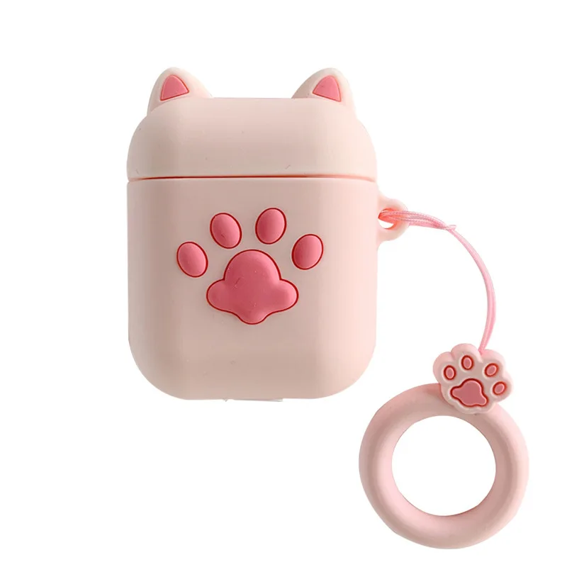 น่ารัก 3D Cat Paw กันกระแทกป้องกันหูฟังซิลิโคนสําหรับ Airpods Pro 2/Airpods Pro/ airpods 1/2/3 กรณี funda