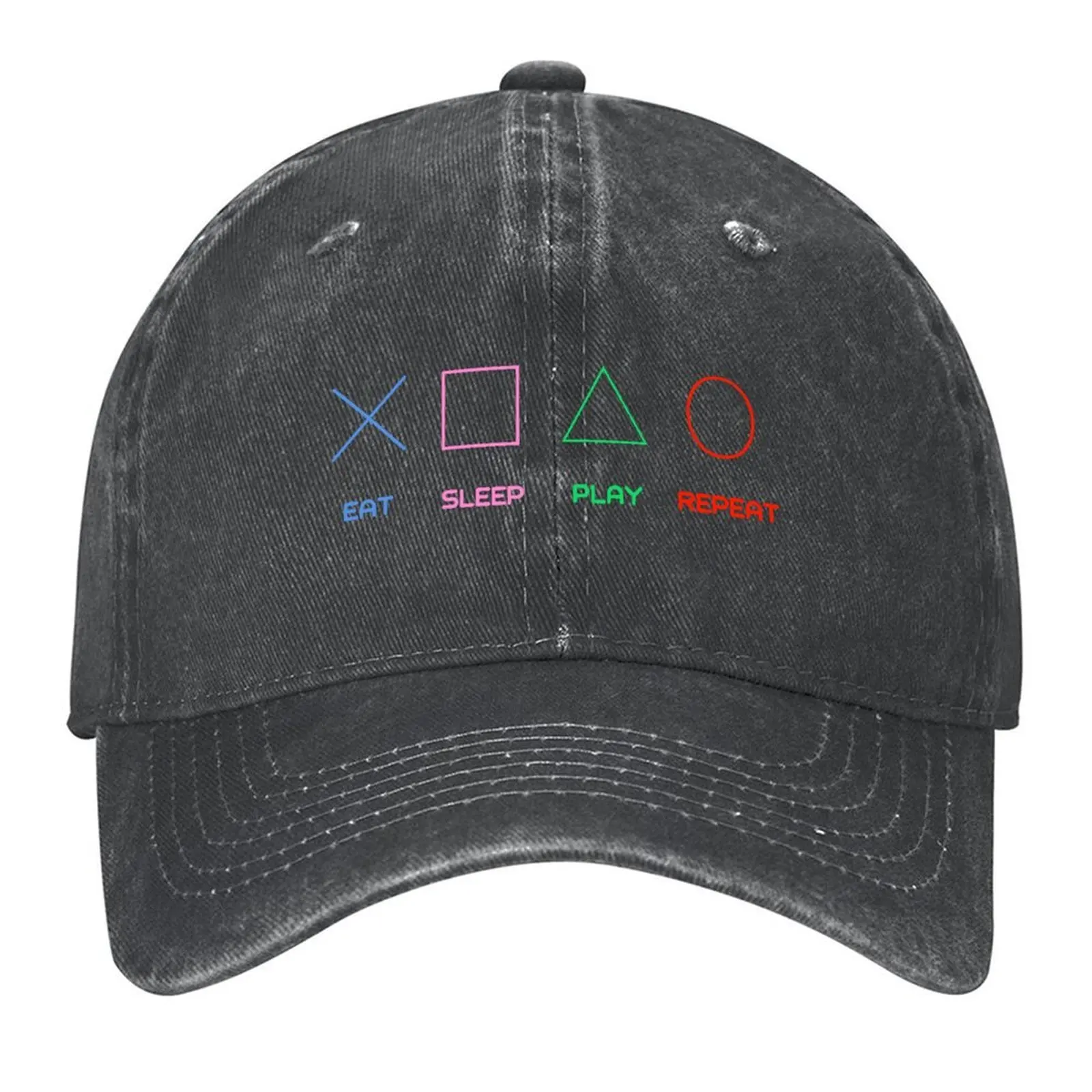 

EAT-SLEEP-PLAY-REPEAT Baseball Cap Mountaineering New In The Hat Sunscreen dad hat Baseball Men Women's