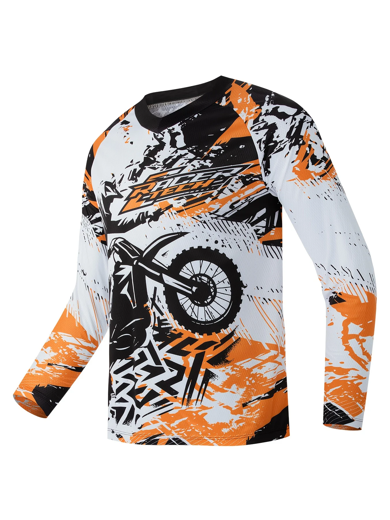 Herren Motocross-Fahrer-Print Langarm-MTB-Trikot Atmungsaktiv Schnelltrocknend Mountainbike Outdoor-Reit-T-Shirt Familien-Partnerlook-Oberteile – Detail 9