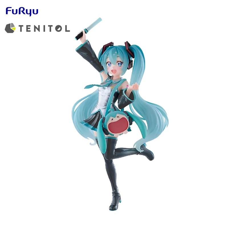 FuRyu TENITOL Hatsune Miku UMA Smiley Face Pain Bag Ver. PVC 21CM Anime Action Figures Model Collection Ornament Toy