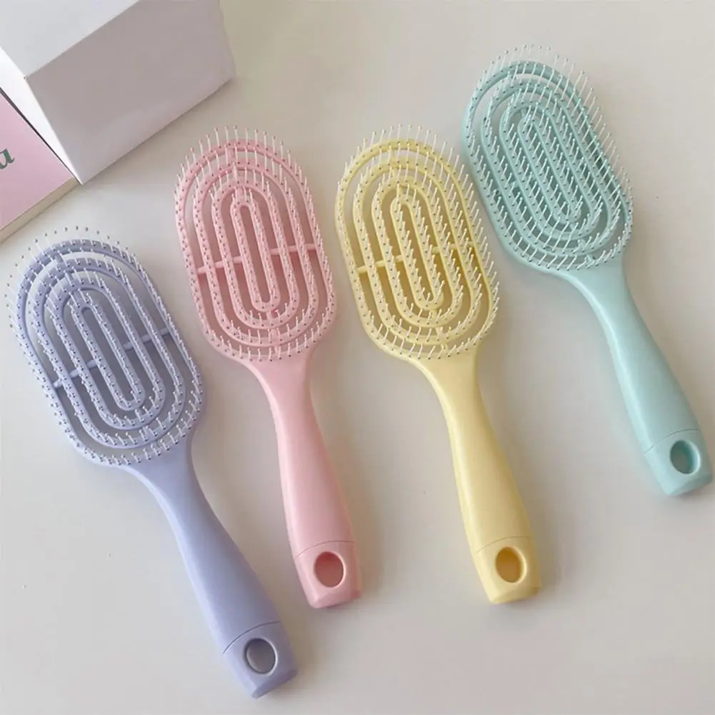 Practical Air Cushion Comb Fine Workmanship Long-lasting Portable Pork Ribs Hollow Comb