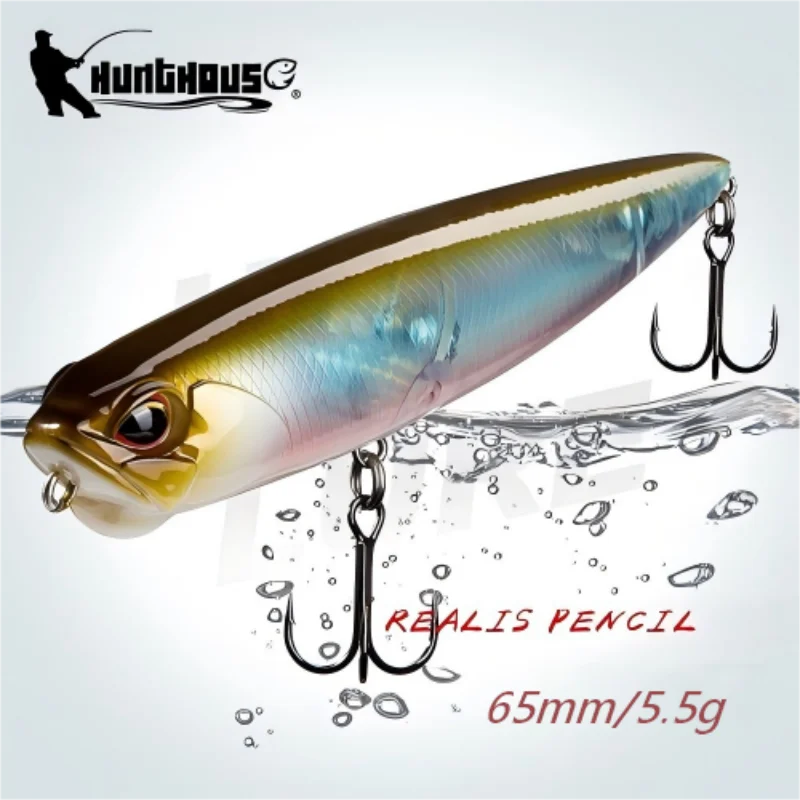 Hunthouse REALIS lápiz 65mm/5,5g Topwater señuelo de Pesca flotante nadar Crankbait Whopper Pesca cebo Artificial Stickbait LW510