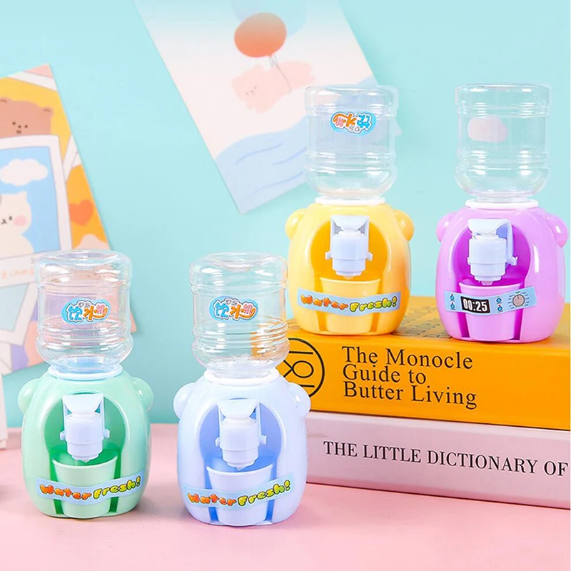 1 Set Cute Cartoon Water Drinking Fountain Pretend Play Kitchen Toys For Boys Girls Gift Mini Children Water Dispenser Toy