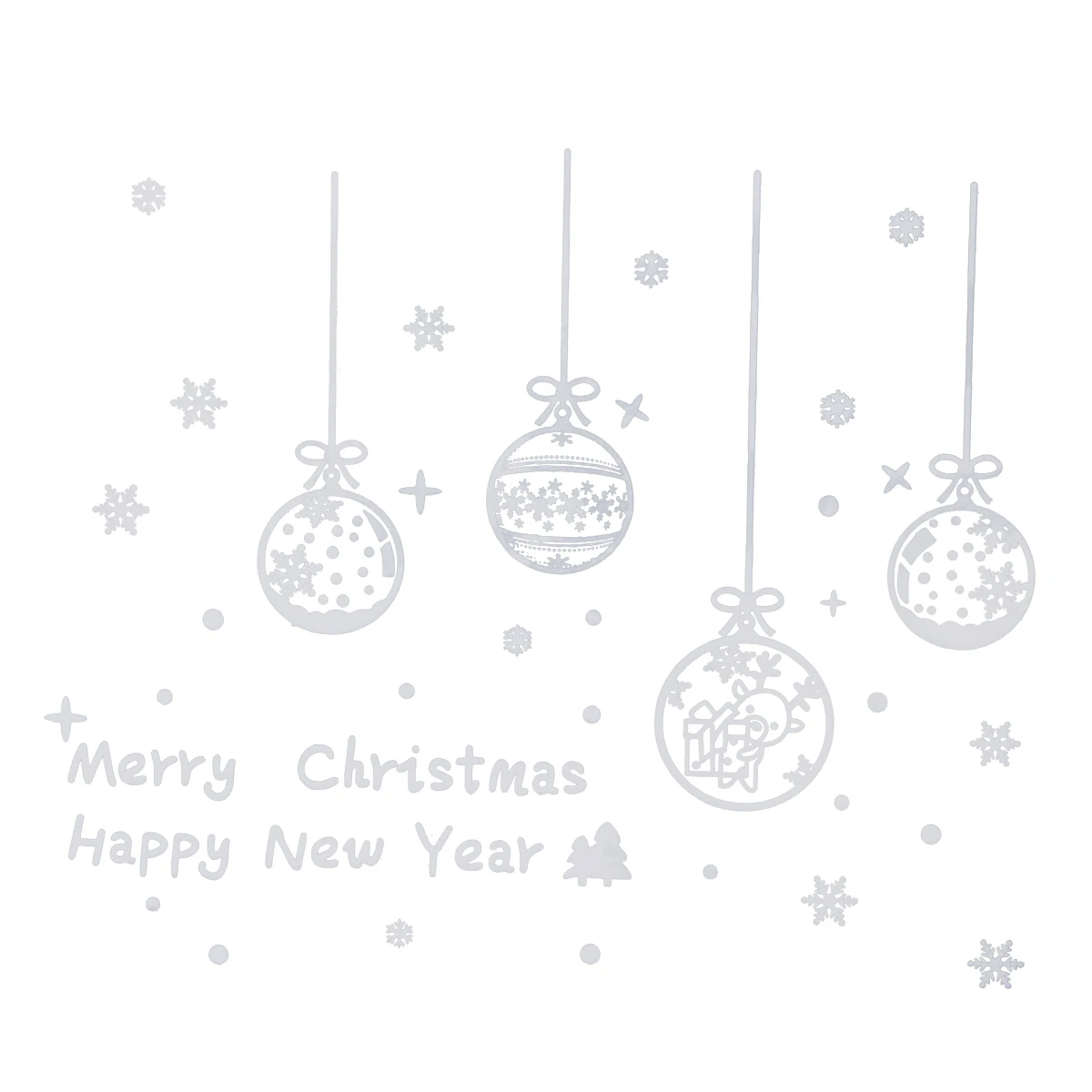 

Christmas Stickers Vinyl Wall Stickers Window Decals Snowflake Reusable Self Adhesive Home Store Decoration