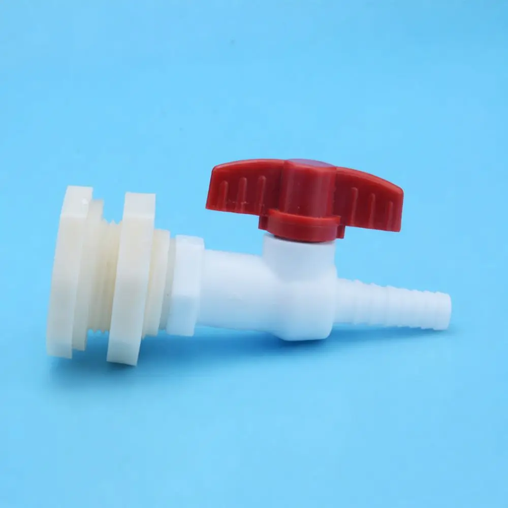 Threaded Tank Connector Garden Watering Hose Adapter With Valve Plastic Pipe Fitting For Liquid Transfer System