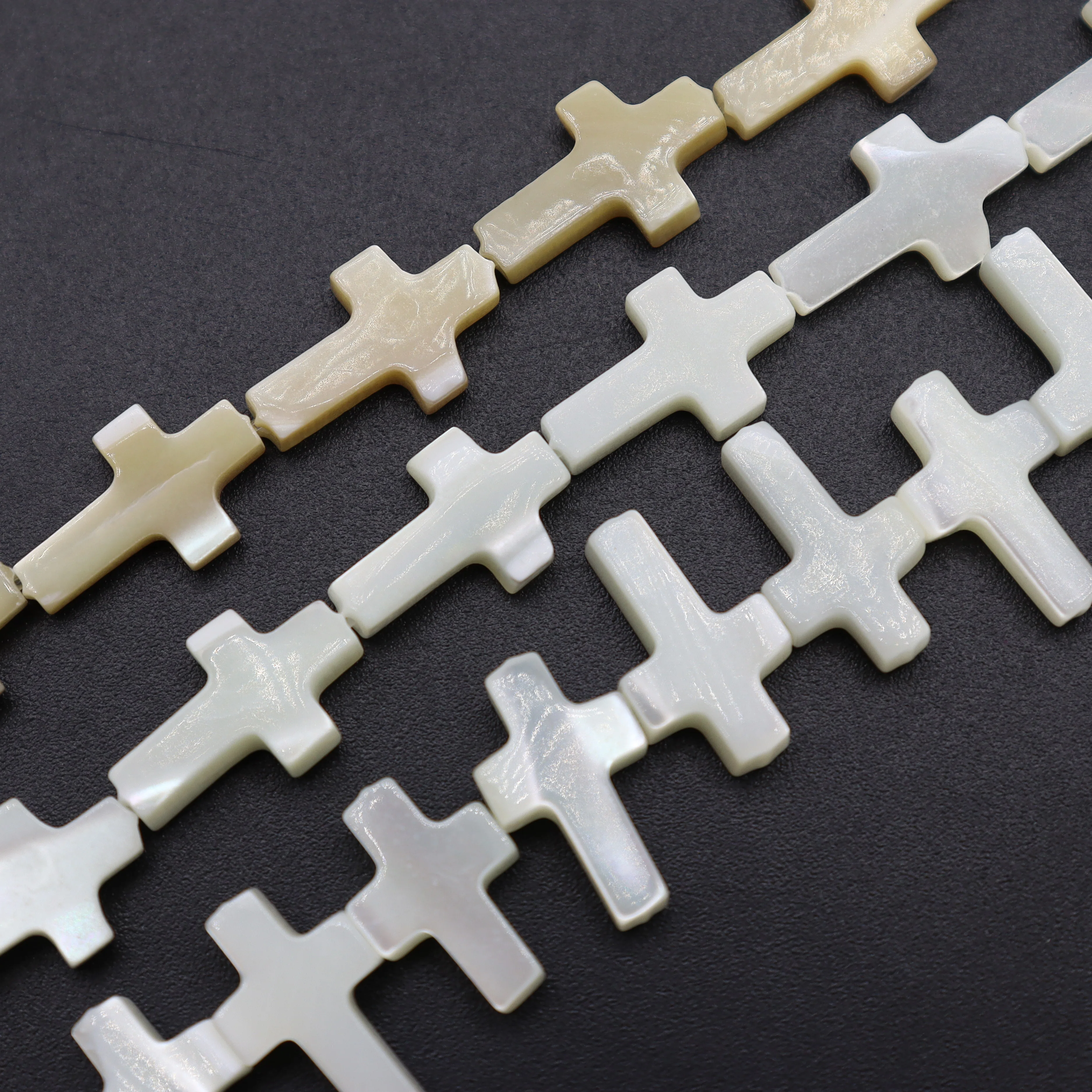 

Natural White Freshwater Shell Beads Cross Mother Of Pearl Loose Beads For Jewelry Making DIY Bracelet Handmade Accessories