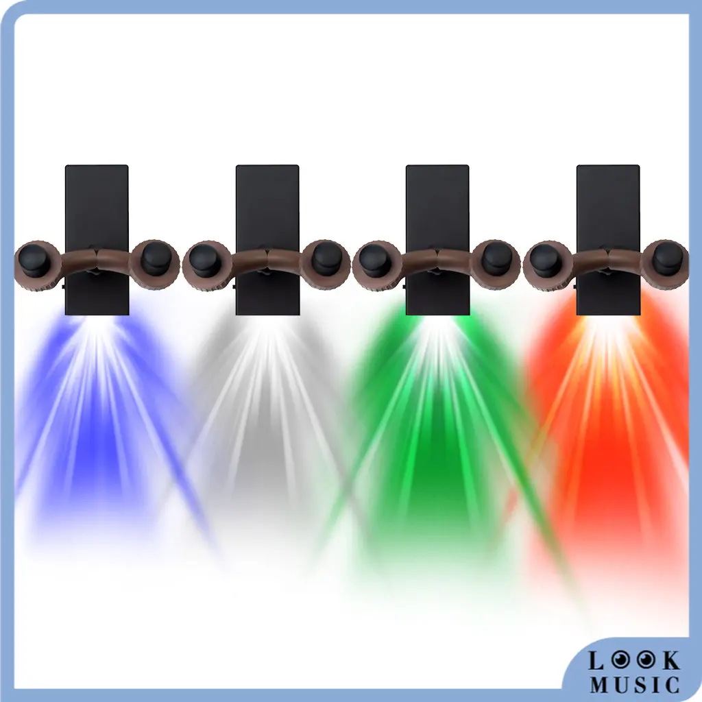 

LOOK Lighting Guitar Hanger Hook Wall Mount LED Bracket Display Guitar Bass Accessories MAX10kg Weight Ukulele Brown Hook
