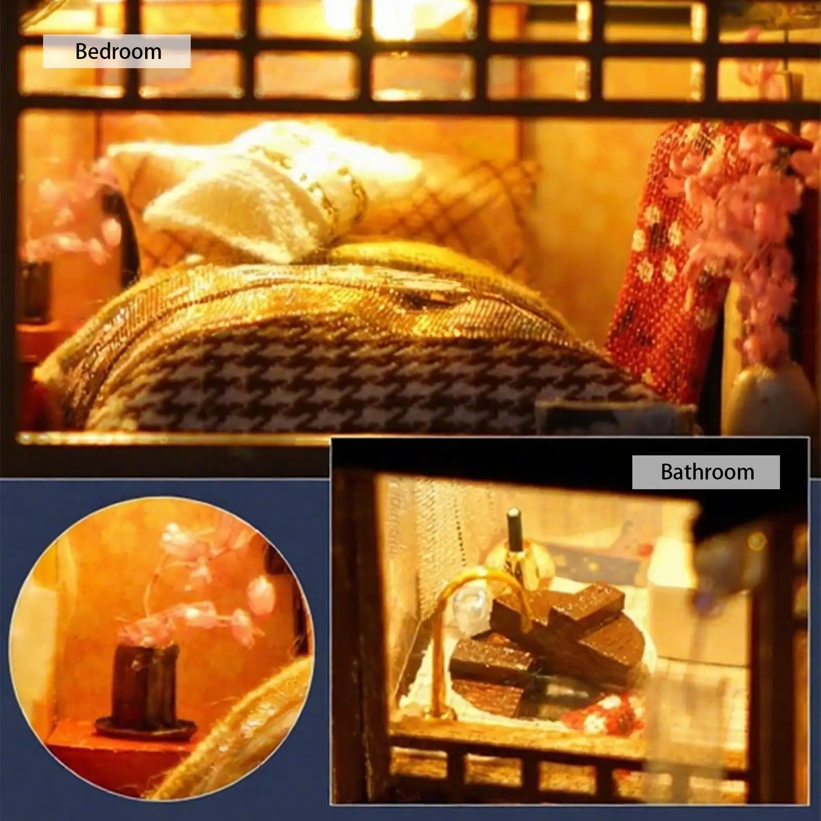 Puzzles 3D en bois pour adultes, Kits miniatures de maison pour adultes, blocs de construction de Villa avec lumière Led, artisanat réaliste pour bibliothèque