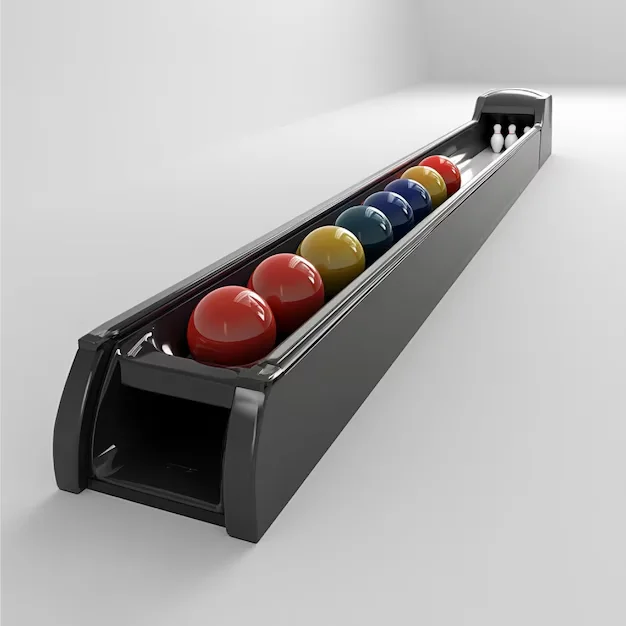 Indoor sports bowling alley equipment, gym kit, return line needle holder