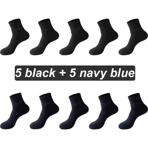 10Pairs Bamboo Fiber Socks Men Casual Business Anti-Bacterial Comfortable Breatheable High Quality Sock Male Plus Size EU38-46 - Image 16