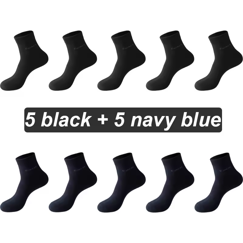 10Pairs Bamboo Fiber Socks Men Casual Business Anti-Bacterial Comfortable Breatheable High Quality Sock Male Plus Size EU38-46 - Image 16
