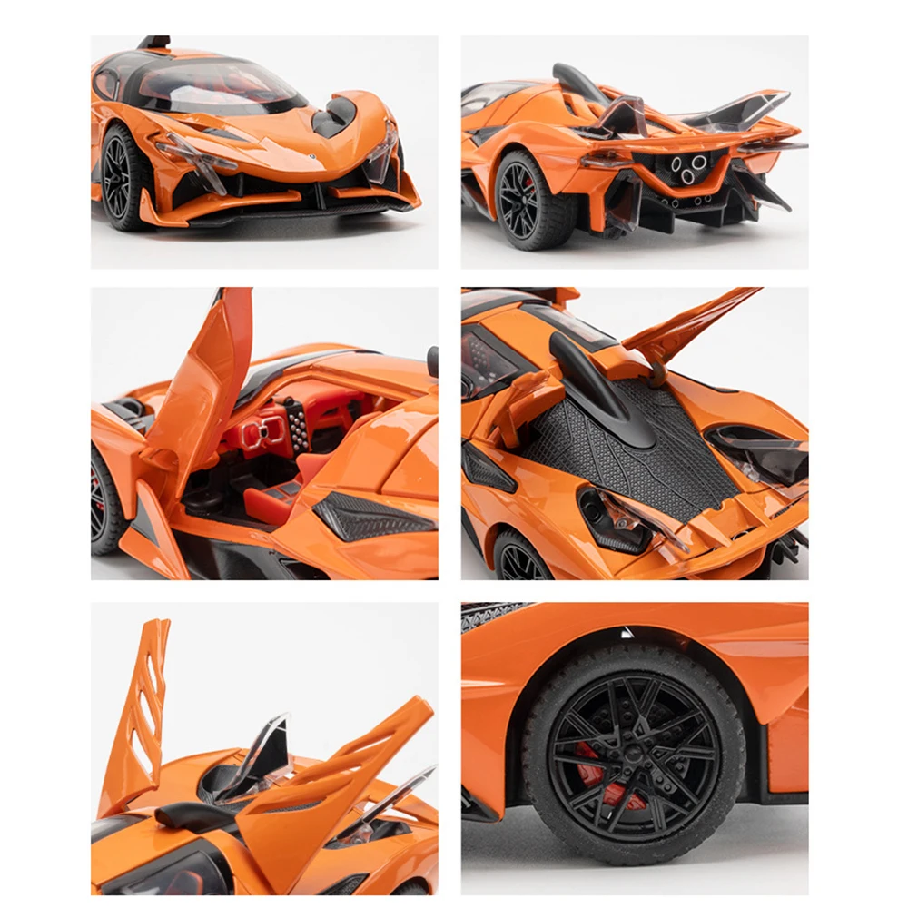 مقياس 1:24 أبولو EVO IE لعبة نموذج سيارات رياضية سبيكة دييكاست ضوء الصوت الأبواب مفتوحة التراجع زخرفة السيارات الخارقة هدايا الاطفال #2
