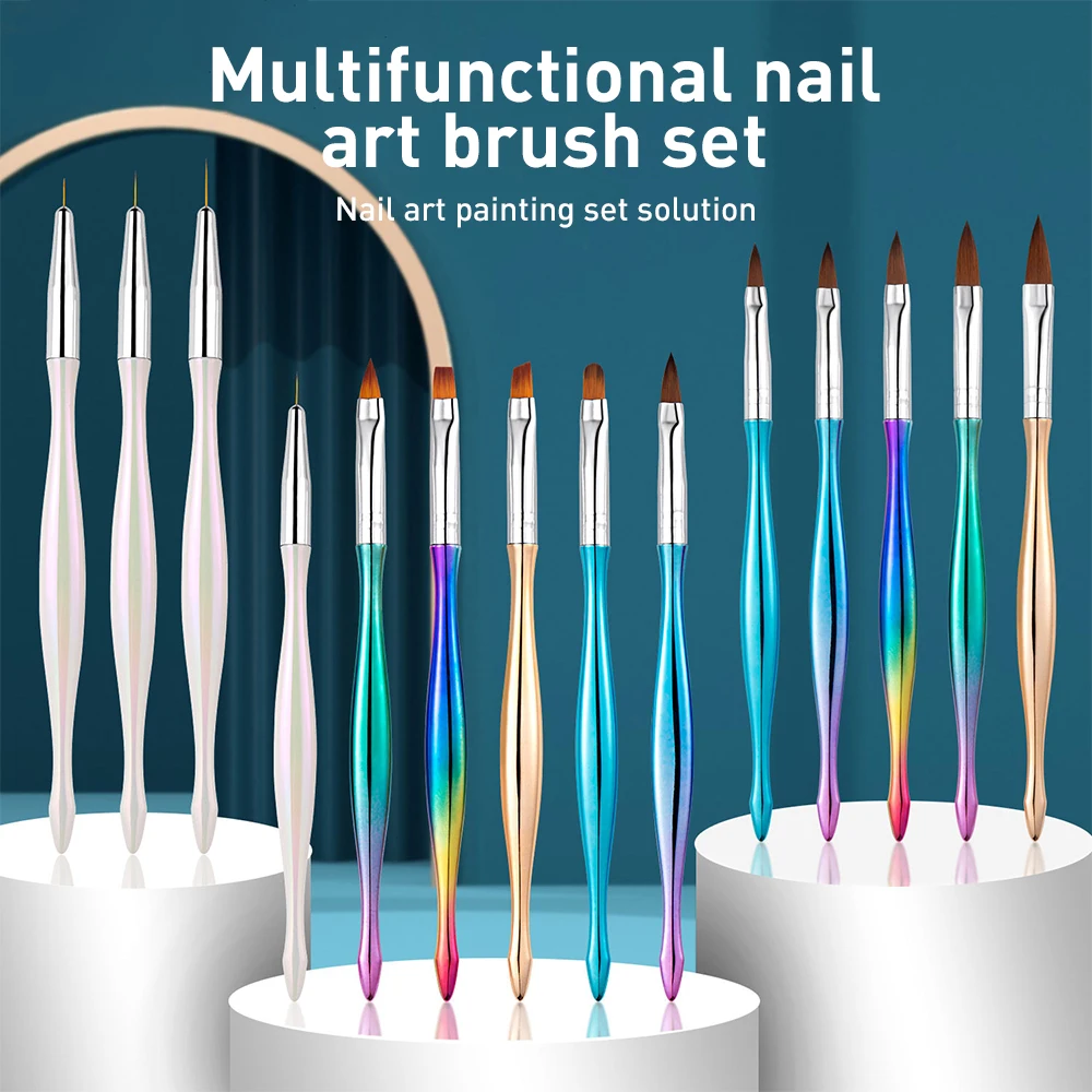 2/3/4SETS Nail Art Brushes Set Nails Set Uv Gel Brushes Painting Pen Nail Accessories Nail Art Liner Brush