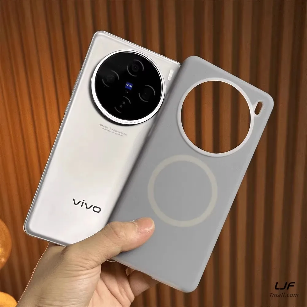 

Wireless Charging Magnetic Soft Jelly Liquid Silicone Case For Vivo X100S X100 X200 Pro Mini X200 Ultra X200S, Skin Fleece Cover