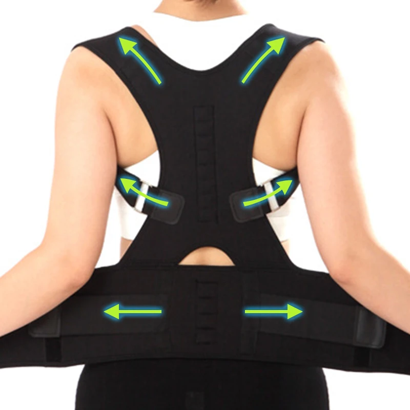 

Back Brace Posture Corrector Lumbar Straightener Waist Coluna Postura Vest Correct Corset Shoulder Support Belt for Men & Women