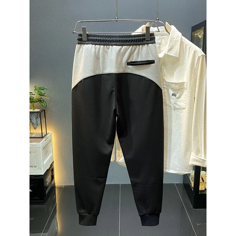 Winter Thick Soft Warm Men's Sports Pants 2024 New Trendy Personalized Ankle-Tied Drawstring Leisure Sweatpants