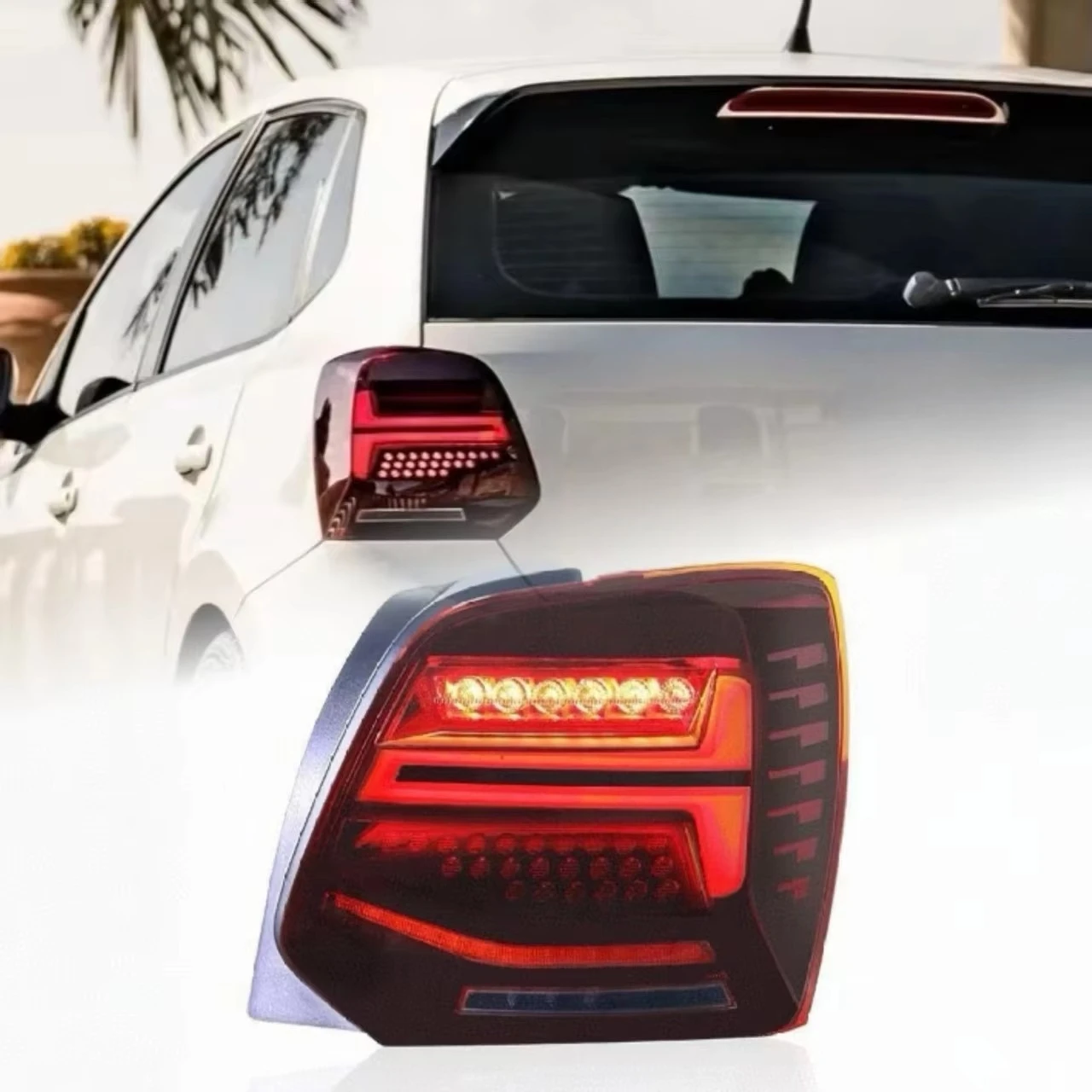 

HZ Auto New Red LED Taillamp Brake Stop Light 2011-2016 for Volkswagen Polo 6R