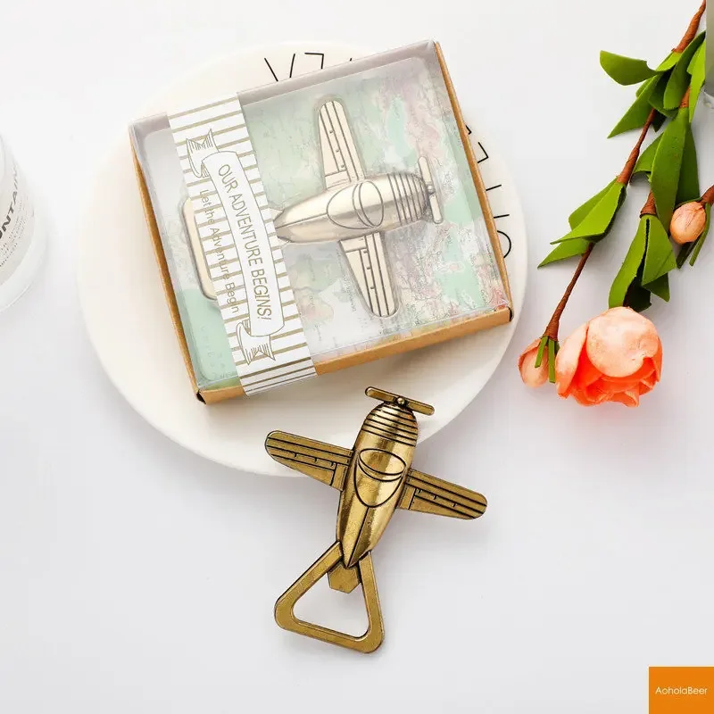 Bronze Helicopter Shape Beer Bottle Opener Personality Alloy Small Wedding Gifts for Guests Bar Decor Openers Kitchen Gadgets