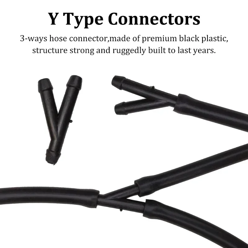 T/Y/I 3 Universal Joiner Nozzle Auto Windshield Washer Hose Nozzle Tube Fitting Hoses  Connector Automotive  Accessories