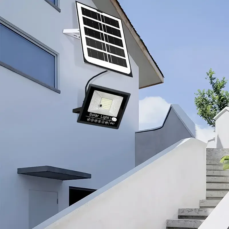 

20 Вт солнечный светодиодный светильник IP67 водонепроницаемый прожектор для сада, двора и заднего двора с дистанционным управлением