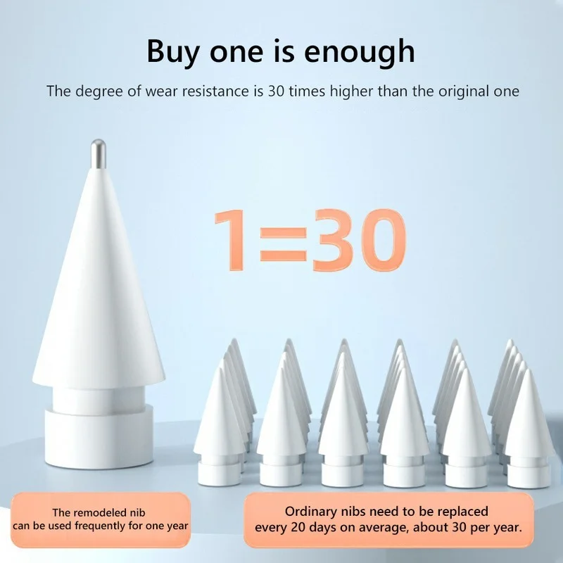 3/1Pcs Metal Replacement Tip for Apple Pencil Tip Nib for Apple Pencil 1st 2nd Generation 1 2th Gen Pencil Replacement Tip Nib