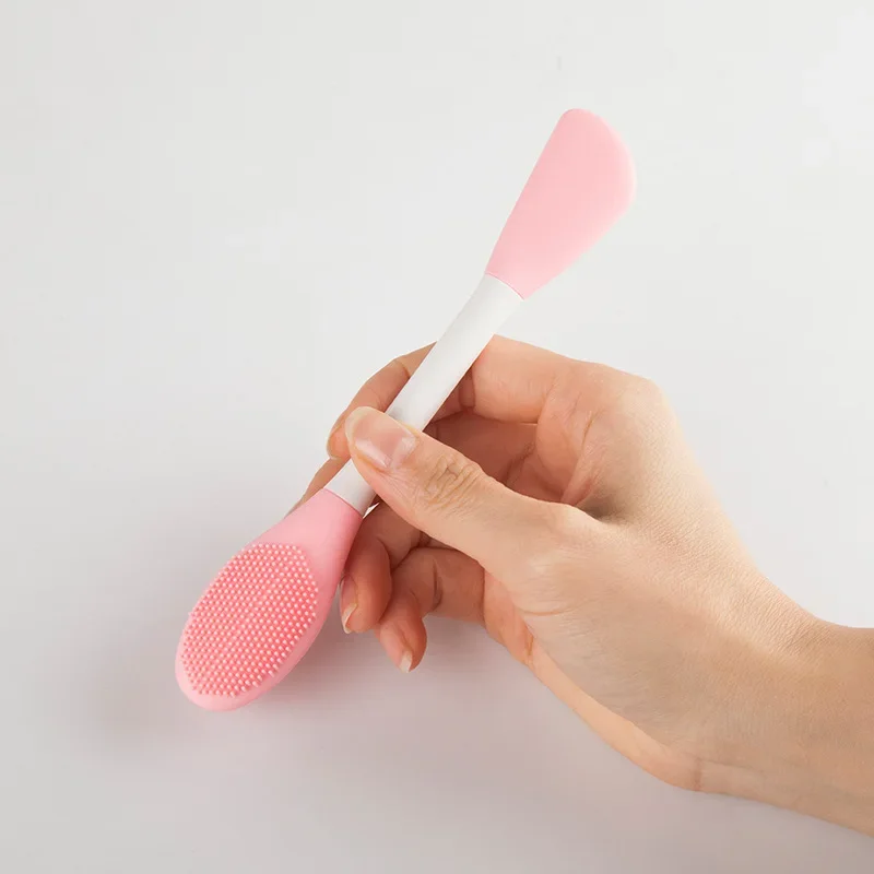 Double-ended Silicone Mask Brush Smear-type Mud Wash Blackhead Brush Face Cleaning Brush Silicone Face Scrubber