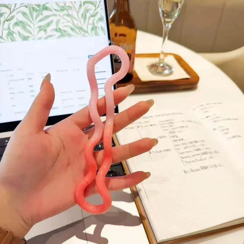 New Silicone Temperature Changing Twisting and Finger Decompression Toy Pinch Pressure Plate Play Gradient Color Focus Training