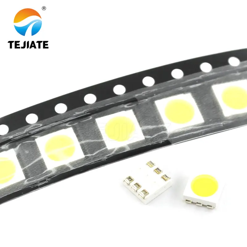 Lampe à Diode SMD 5050, Rouge, Jaune, Bleu, Vert, Blanc, RVB, Trois Couleurs, Haute Luminosité, Perle