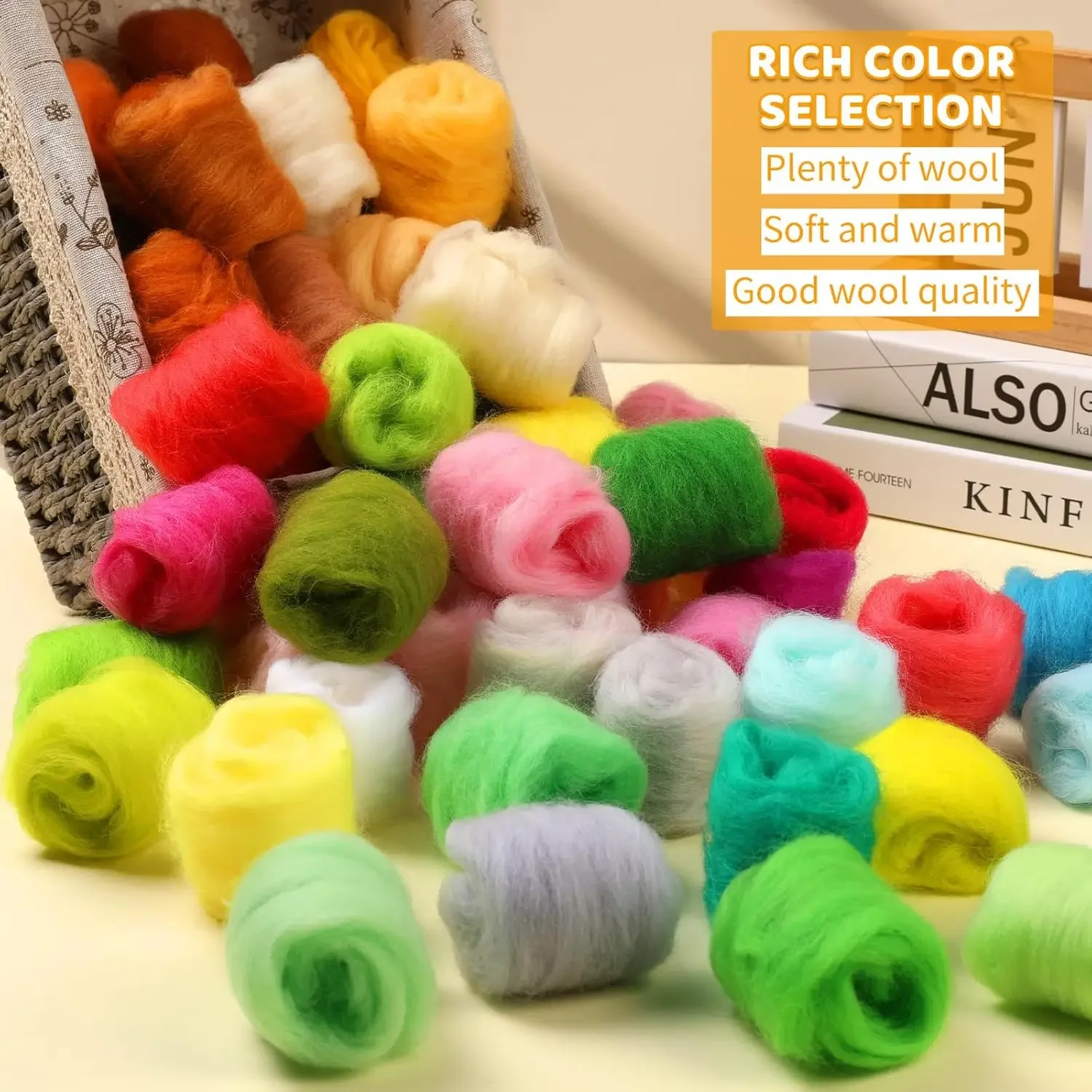 KAOBUY 50/100 ألوان إبرة التلبيد الصوف المتجولين غزل الألياف DIY بها بنفسك اليد الغزل اللباد دمية صنع أداة لوازم الحرف اليدوية