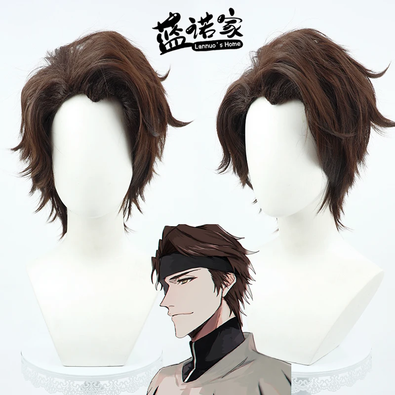 

BLEACH Anime Sosuke Aizen Cosplay Halloween Party Prop Synthetic Hair Heat Resistant Fiber