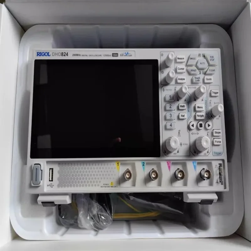 1PC RIGOL DHO824 200MHz 4CH 12bit High-Res Digital Oscilloscope, 1.25GSa/s 25Mpts 1M wfms/s #familitrade