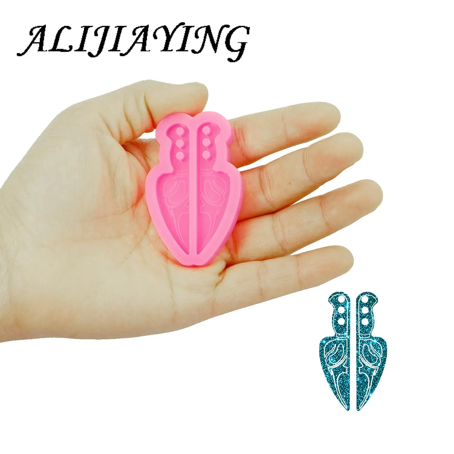 Glossy Knife Crafting Silicone Resin Earrings Mold Epoxy Art Diy, Chocolate Cake Molds DY1558