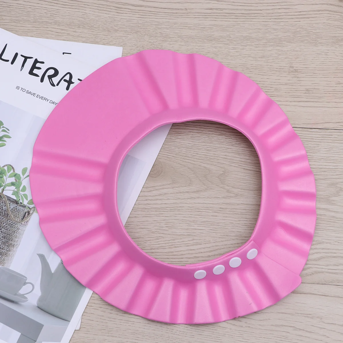 قبعة حمام للأطفال الرضع، واقي أذن عين مقاوم قابل للتعديل للأطفال من عمر 3 أمتار إلى 6 سنوات، قبعة استحمام مرنة ناعمة