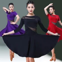 Sexy Latin Dance Performance Competition Training Dress Adult Women Spring Summer New Cha-cha Ballroom Dress Tango Clothes