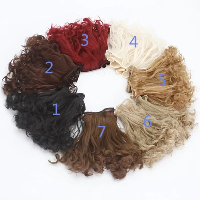 15cm DIY Mini Tresses Doll Wig Material Straight Hair Wig For BJD High-Temperature Doll Accessories