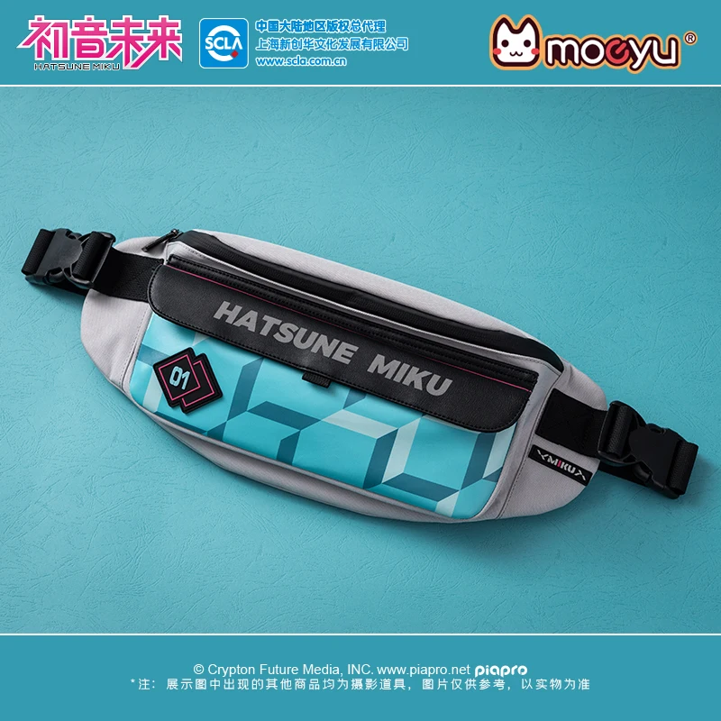 Moeyu Hatsune Miku Women's bag Men Shoulder Bag Crossbody Chest Pouch Breast Package Mini Handbag Anime Vocaloid Cosplay Props