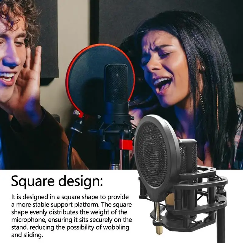 Shock Mount Stand Anti-Vibration Mic Holder Noise Elimination Noise Elimination Portable Bracket For Recording Studio