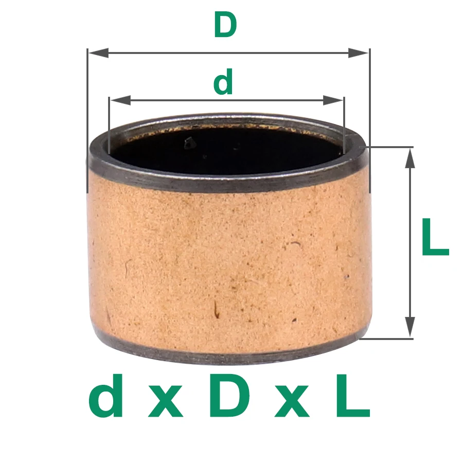 10pc/lot SF-1 Composite Copper Sleeve Oil-free Self-lubricating Bearing Inner Diameter 3 4 5 6 8 10mm Bushing Small Bushing