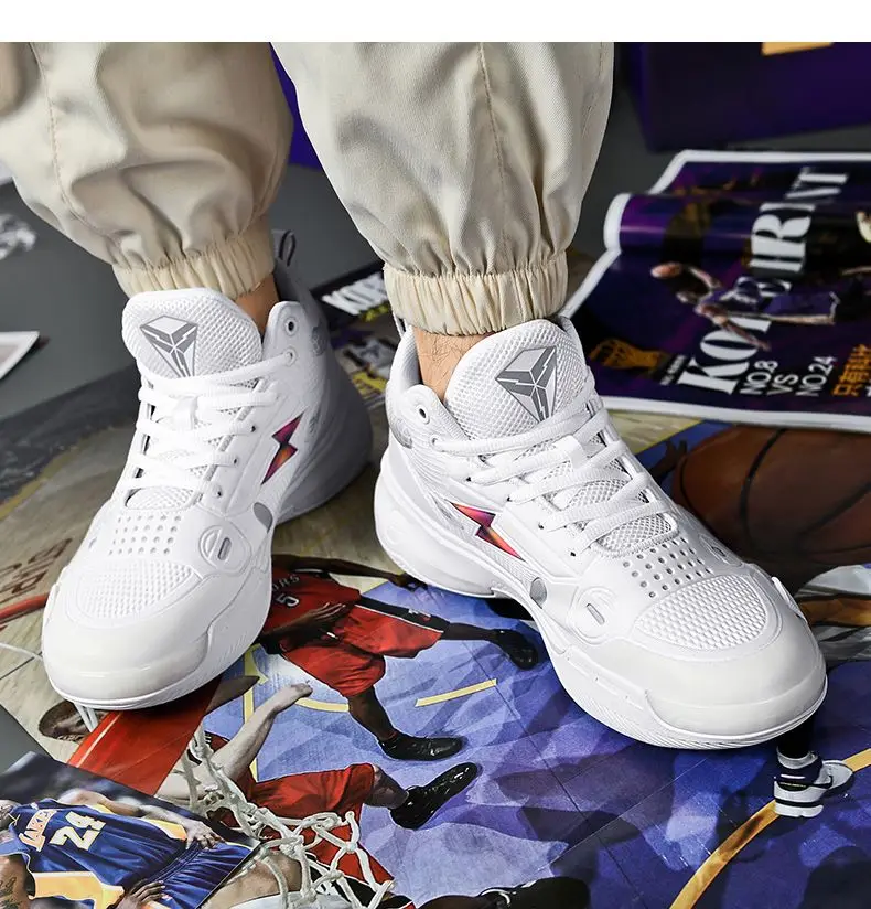 

Classic Brand Fitness Basketball Shoes Comfortable Non-slip Sports Basketball Shoes Top Basketball Training Shoes
