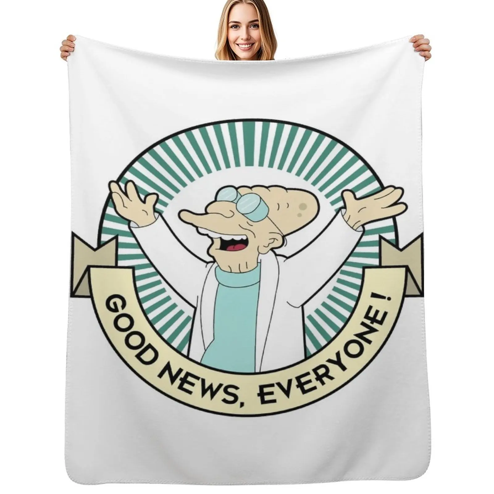 

Professor Farnsworth - Good News Everyone! Throw Blanket Versatile Cozy Throw Blanket for All Occasions