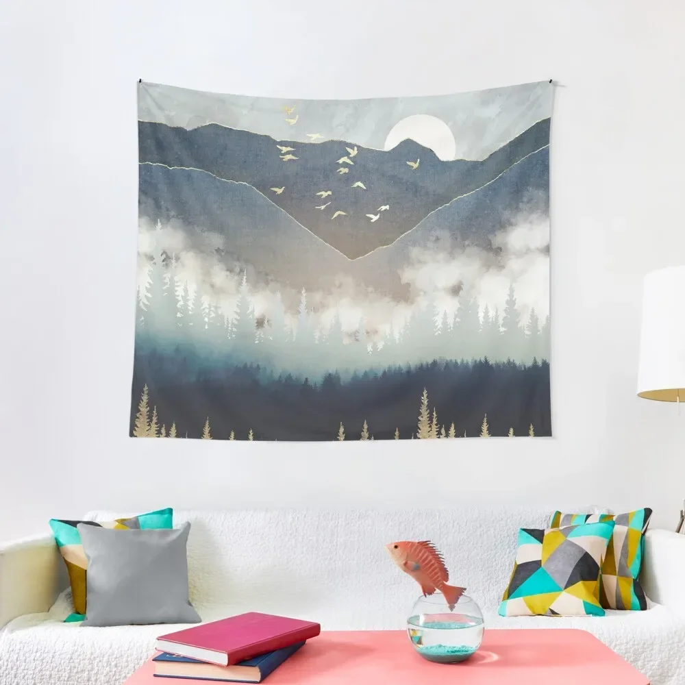 

Blue Mountain Mist Tapestry Art Mural Home Decoration For Bedroom Tapestry