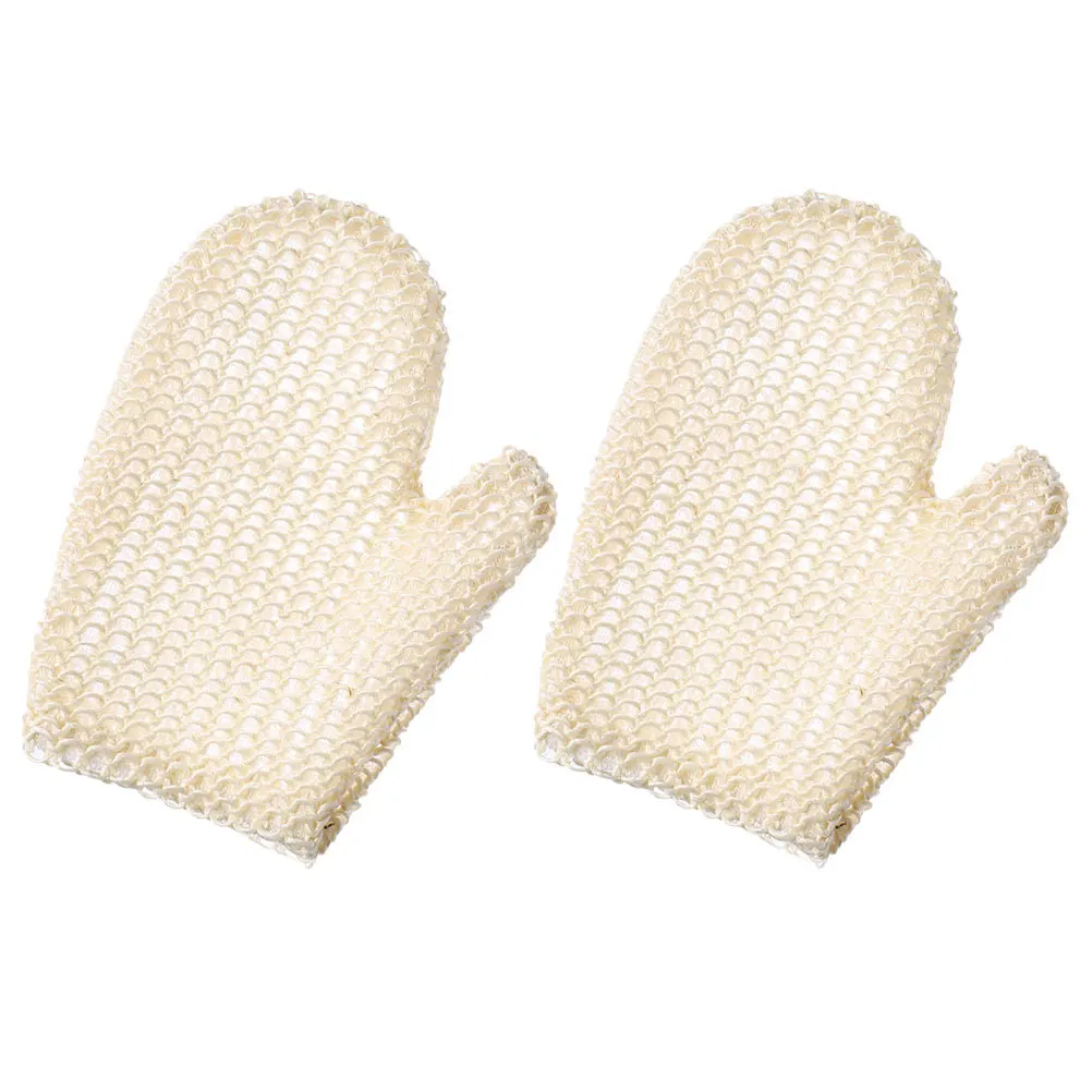 2 قطعة قفازات حمام السيزال التقشير دش قفازات للجسم تنظيف الظهر إزالة الرؤوس السوداء الجلد الميت تدليك لوازم الحمام #3