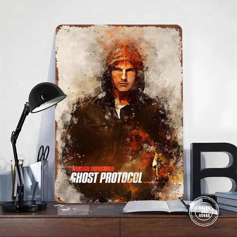 Ghost Protocol Metal Poster Customized Wall Art Retro Vintage Tinplate Signs for Interior Gaming Decoration Room Bar Accessories