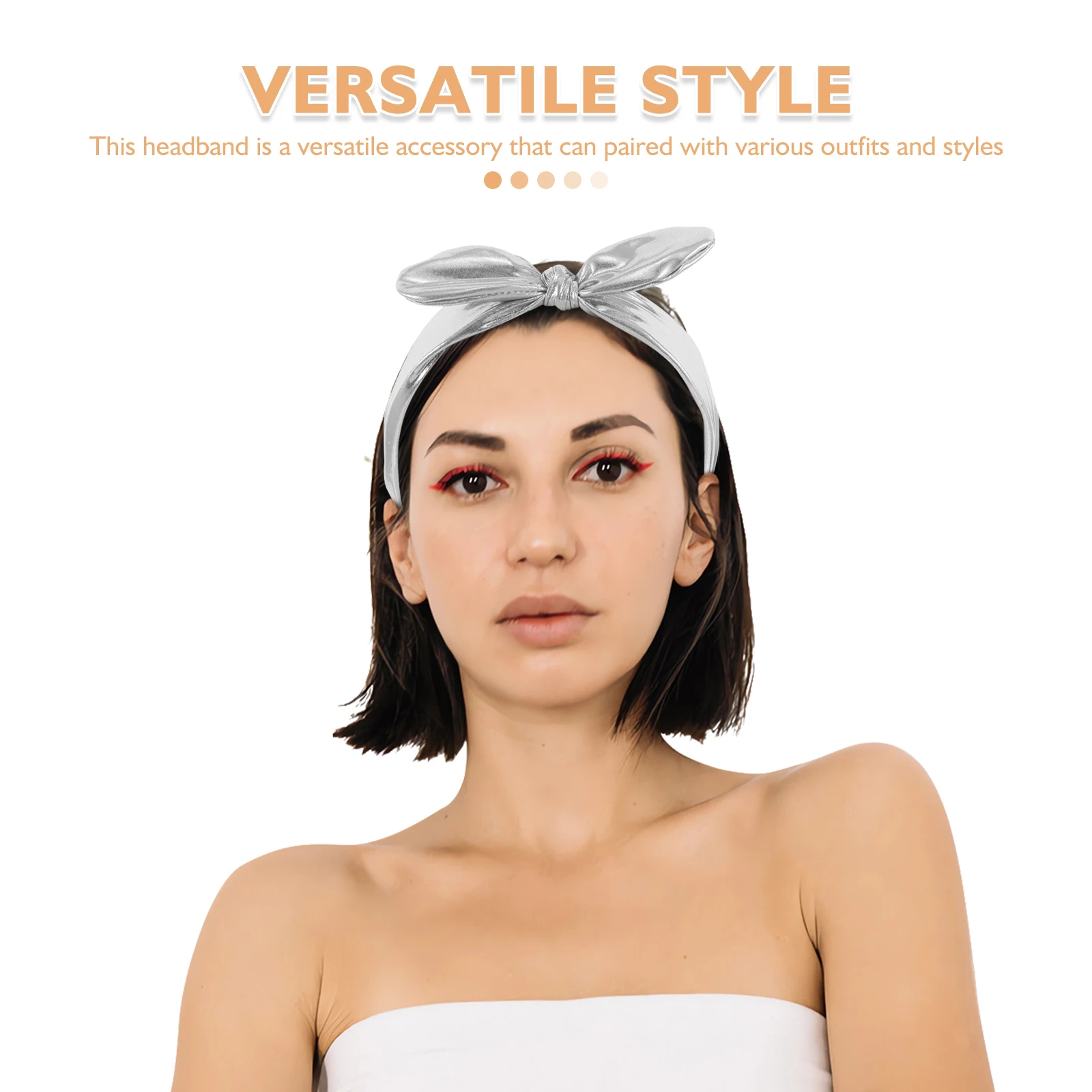 

Glitter Bow Headbands Wide Metallic Hairband For Women Shiny Party Festival Hair Accessory Clubwear Birthday Event